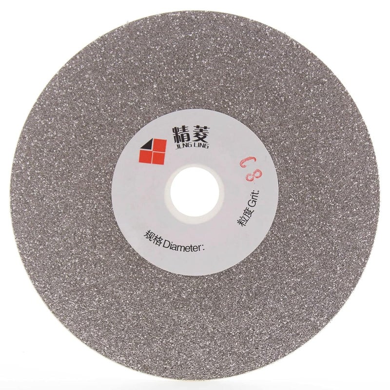 Jingling 4 inch 100mm Diamond Flat Lap Disc Grinding Disk Arbor 5/8 Grit 80 Coarse - Image 1